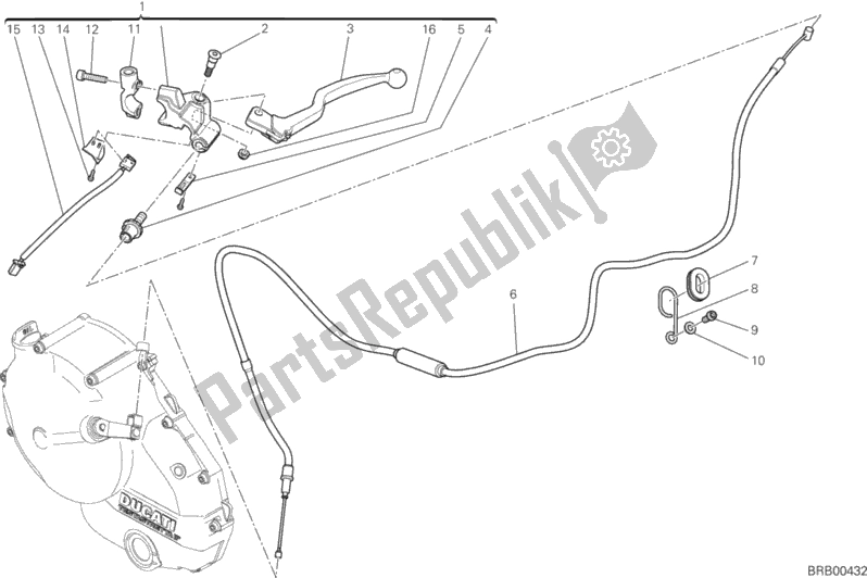 Wszystkie części do Sterowanie Sprz? G? Em Ducati Hypermotard SP 821 2014